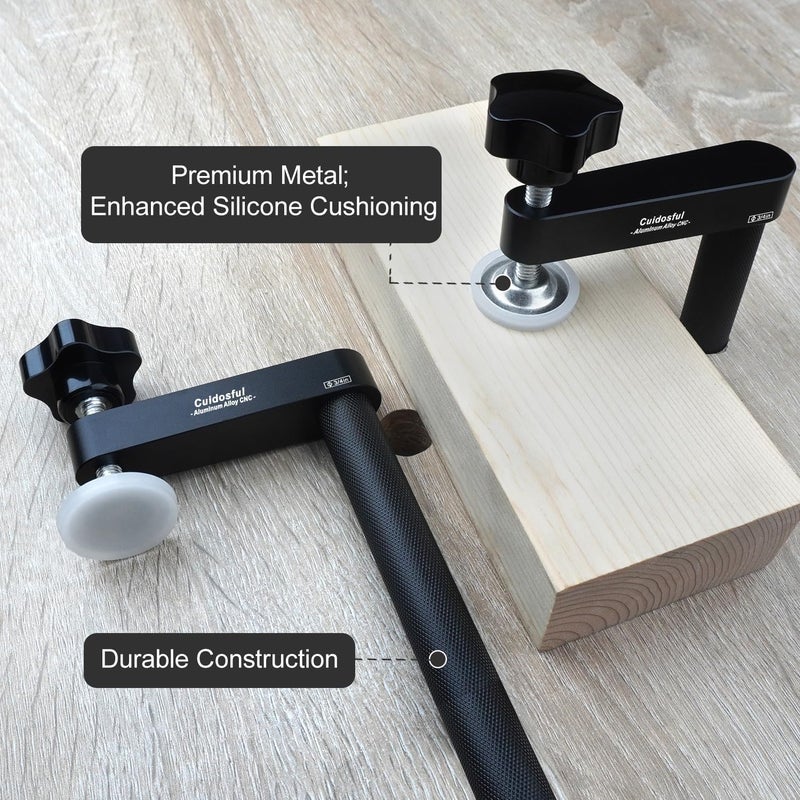Cuidosful 2-Pack 3/4" Bench Dog Clamps, Dog Hold Clamp Secure Woodworking Clamps For Woodworking, Anti-Twist, Compatible with 19mm Workbenches, for Craftsmen & DIYers - Image 4